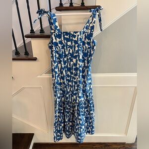 Tory Burch Blue and White Patterned Women's Dress